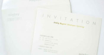 卡片信封設計:Sisley希思黎頂級美膚中心盛大開幕邀請卡及信封
